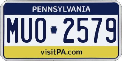 PA license plate MUO2579