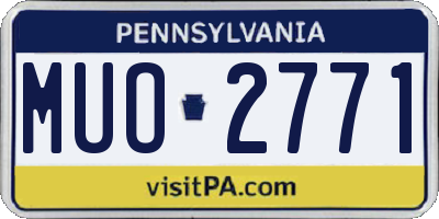 PA license plate MUO2771