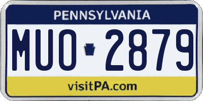 PA license plate MUO2879