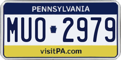 PA license plate MUO2979