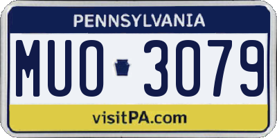 PA license plate MUO3079