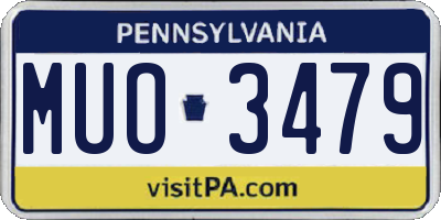 PA license plate MUO3479