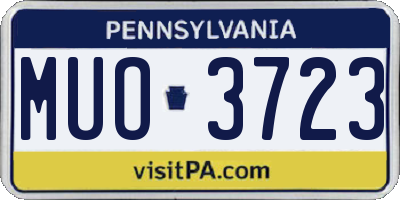 PA license plate MUO3723