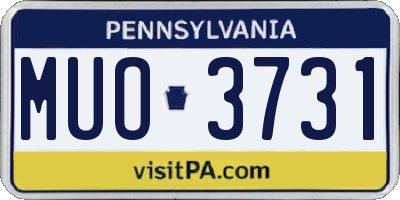 PA license plate MUO3731