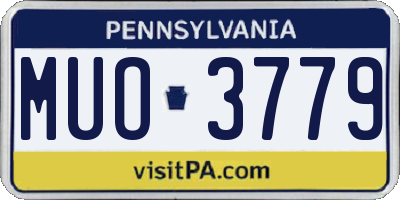 PA license plate MUO3779