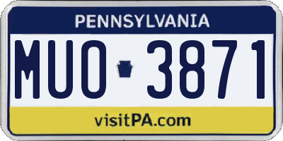 PA license plate MUO3871