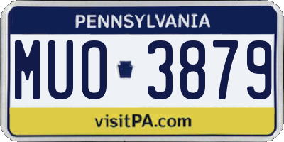 PA license plate MUO3879