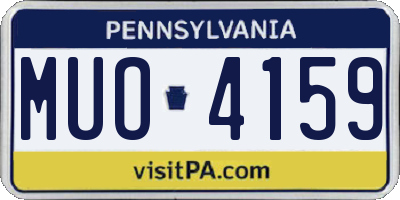 PA license plate MUO4159