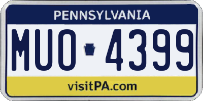 PA license plate MUO4399