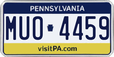 PA license plate MUO4459