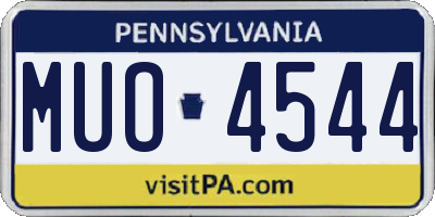 PA license plate MUO4544