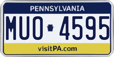 PA license plate MUO4595