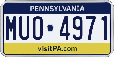 PA license plate MUO4971