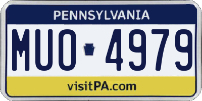 PA license plate MUO4979