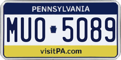 PA license plate MUO5089