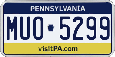 PA license plate MUO5299