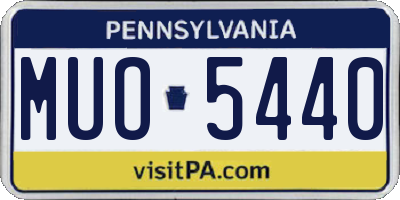 PA license plate MUO5440