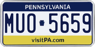 PA license plate MUO5659
