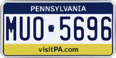 PA license plate MUO5696
