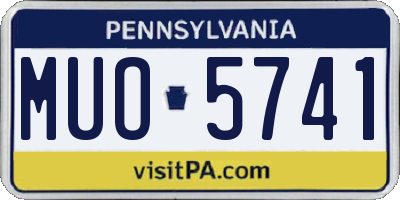 PA license plate MUO5741