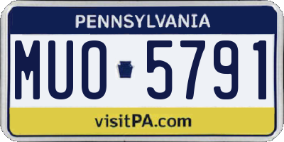 PA license plate MUO5791