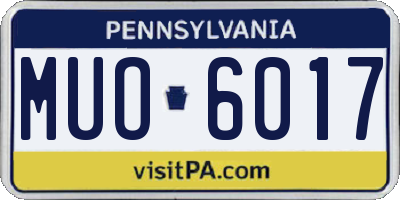 PA license plate MUO6017