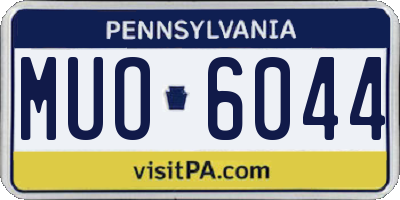 PA license plate MUO6044