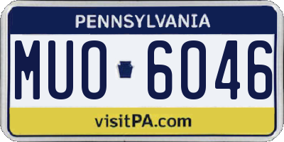 PA license plate MUO6046