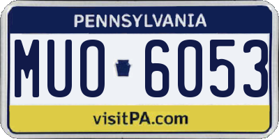 PA license plate MUO6053