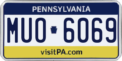 PA license plate MUO6069