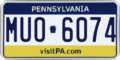 PA license plate MUO6074
