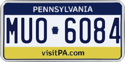 PA license plate MUO6084