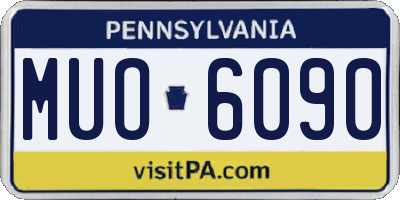PA license plate MUO6090