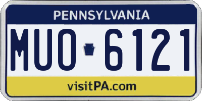 PA license plate MUO6121