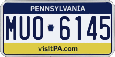 PA license plate MUO6145