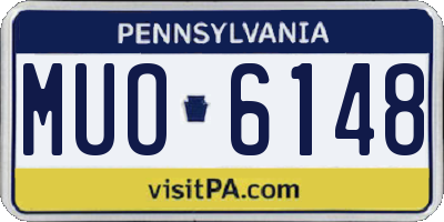PA license plate MUO6148