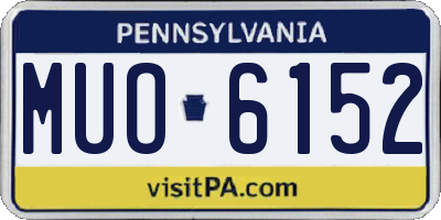 PA license plate MUO6152