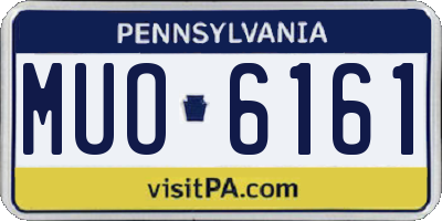 PA license plate MUO6161