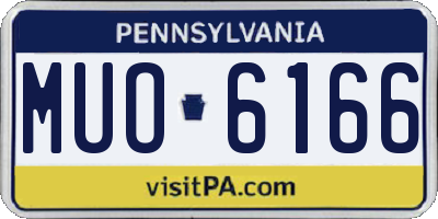 PA license plate MUO6166