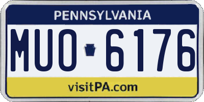 PA license plate MUO6176