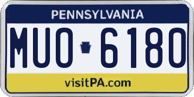 PA license plate MUO6180