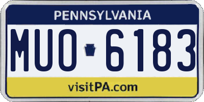 PA license plate MUO6183