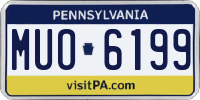 PA license plate MUO6199
