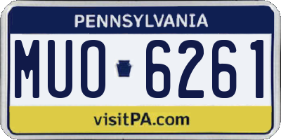 PA license plate MUO6261
