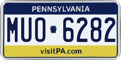 PA license plate MUO6282