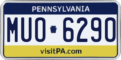 PA license plate MUO6290