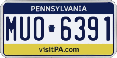 PA license plate MUO6391
