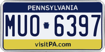 PA license plate MUO6397