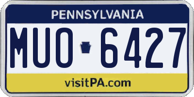 PA license plate MUO6427