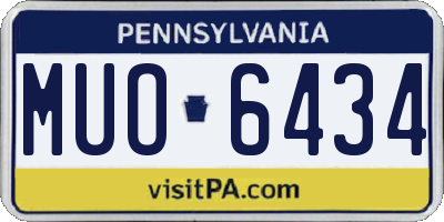 PA license plate MUO6434